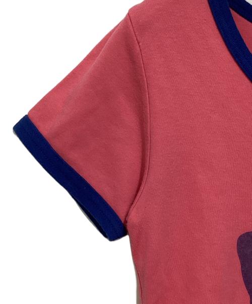 Hysteric Glamour（ヒステリックグラマー）Hysteric Glamour (ヒステリックグラマー) リンガーチビTシャツ ピンク×ブルー サイズ:Freeの古着・服飾アイテム