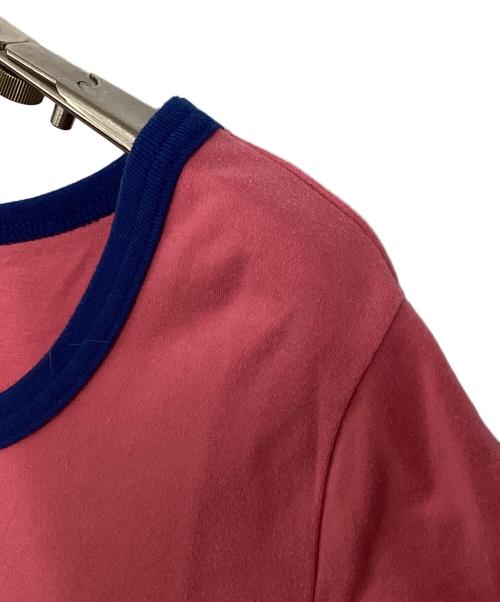 Hysteric Glamour（ヒステリックグラマー）Hysteric Glamour (ヒステリックグラマー) リンガーチビTシャツ ピンク×ブルー サイズ:Freeの古着・服飾アイテム