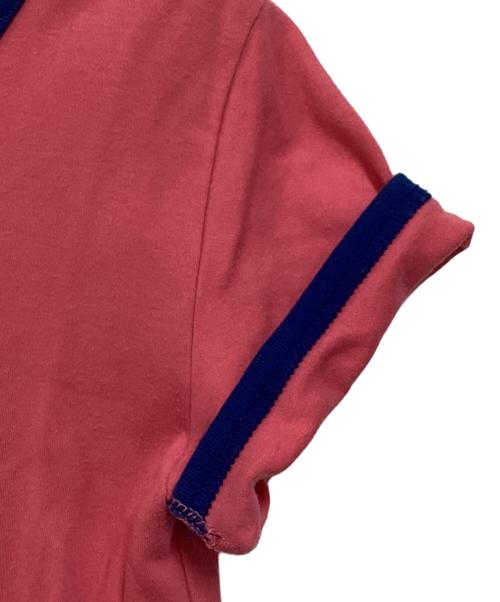 Hysteric Glamour（ヒステリックグラマー）Hysteric Glamour (ヒステリックグラマー) リンガーチビTシャツ ピンク×ブルー サイズ:Freeの古着・服飾アイテム