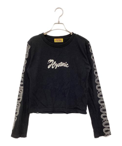 Hysteric Glamour（ヒステリックグラマー）Hysteric Glamour (ヒステリックグラマー) SNAKE SLEEVE ショートTシャツ ブラック サイズ:FREEの古着・服飾アイテム