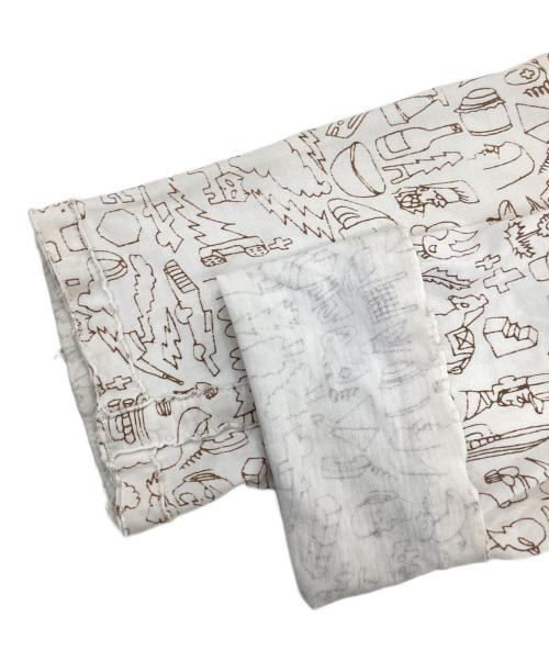 COMME des GARCONS HOMME（コムデギャルソン オム）COMME des GARCONS HOMME (コムデギャルソン オム) イラストカットソー ホワイト×ブラウン サイズ:不明の古着・服飾アイテム