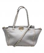 VALENTINOヴァレンティノ）の古着「スタッズショルダーバッグ」｜グレー