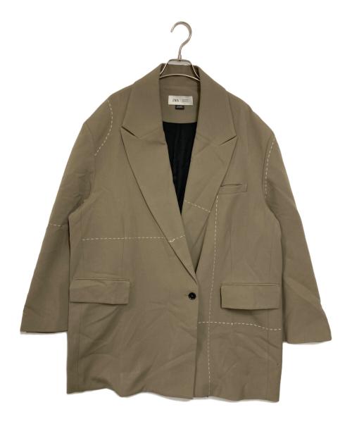 MAISON SPECIAL（メゾンスペシャル）MAISON SPECIAL (メゾンスペシャル) ZARA (ザラ) オーバーサイズステッチジャケット ベージュ サイズ:Lの古着・服飾アイテム