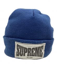 SUPREME（シュプリーム）の古着「woven label beanie」｜ブルー