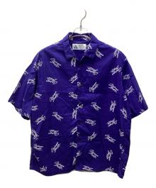 CHALLENGER（チャレンジャー）の古着「S/S MULTI SIGNATURE SHIRT」｜ネイビー×ホワイト