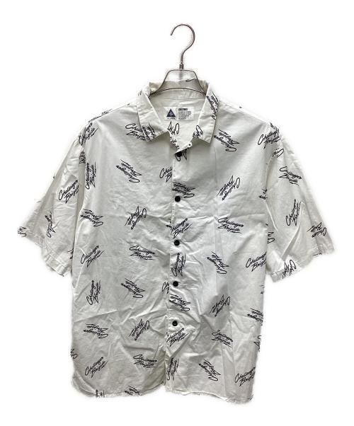 CHALLENGER（チャレンジャー）CHALLENGER (チャレンジャー) S/S MULTI SIGNATURE SHIRT ホワイト×ブラック サイズ:XLの古着・服飾アイテム