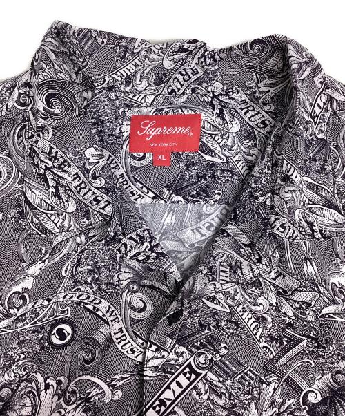 SUPREME（シュプリーム）Supreme (シュプリーム) Dollar S/S SHIRT ホワイト×ブラック サイズ:XLの古着・服飾アイテム