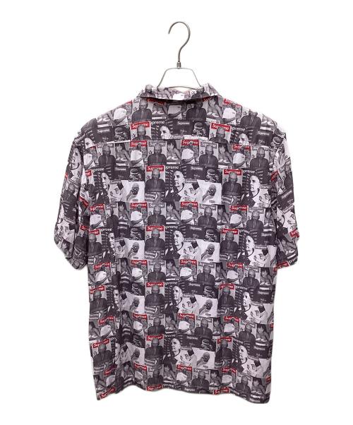 SUPREME（シュプリーム）Supreme (シュプリーム) Magazine S/S SHIRT ピンク×レッド サイズ:XLの古着・服飾アイテム