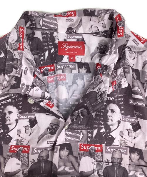 SUPREME（シュプリーム）Supreme (シュプリーム) Magazine S/S SHIRT ピンク×レッド サイズ:XLの古着・服飾アイテム