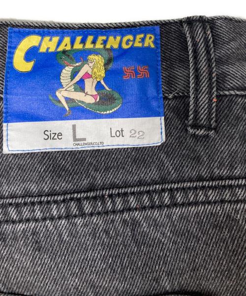 CHALLENGER（チャレンジャー）CHALLENGER (チャレンジャー) ICE WASHED DENIM PANTS ブラック サイズ:Lの古着・服飾アイテム