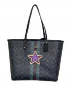 COACHコーチ）の古着「リバーシブルトートバッグ」｜ネイビー