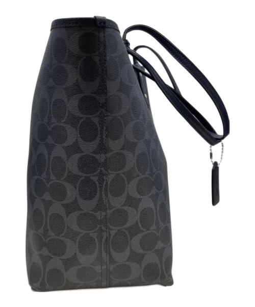 COACH（コーチ）COACH (コーチ) リバーシブルトートバッグ ネイビーの古着・服飾アイテム