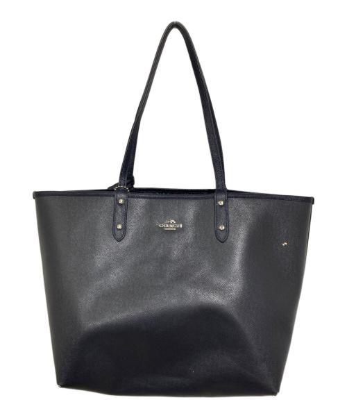 COACH（コーチ）COACH (コーチ) リバーシブルトートバッグ ネイビーの古着・服飾アイテム