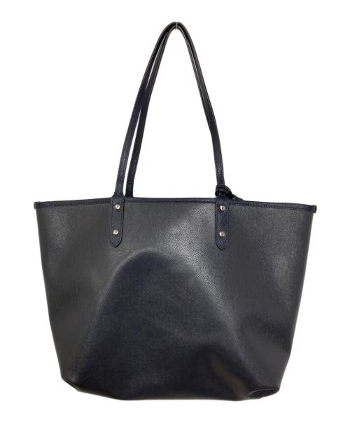 COACH（コーチ）COACH (コーチ) リバーシブルトートバッグ ネイビーの古着・服飾アイテム