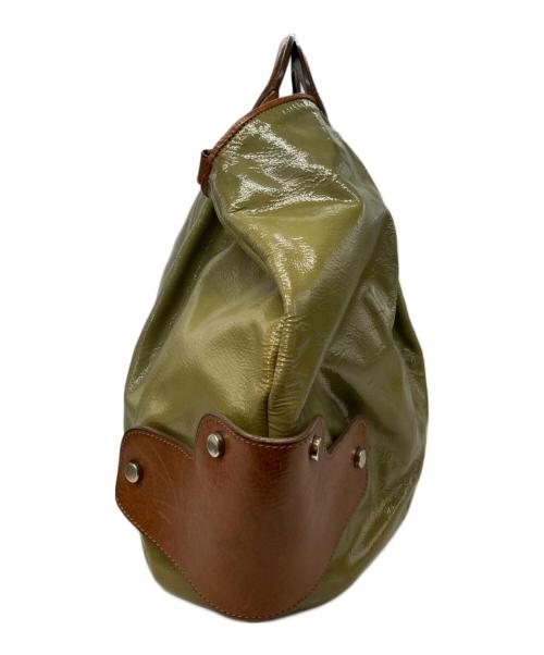 MARNI（マルニ）MARNI (マルニ) 2WAYコーティングバルーンバッグ グリーン×ブラウンの古着・服飾アイテム