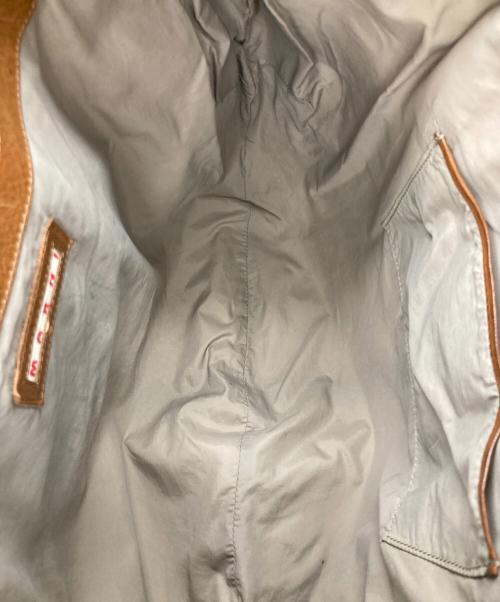 MARNI（マルニ）MARNI (マルニ) 2WAYコーティングバルーンバッグ グリーン×ブラウンの古着・服飾アイテム