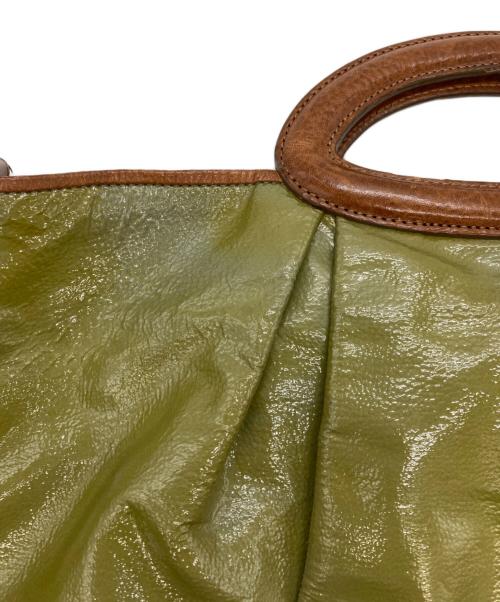 MARNI（マルニ）MARNI (マルニ) 2WAYコーティングバルーンバッグ グリーン×ブラウンの古着・服飾アイテム