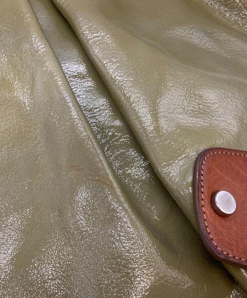 MARNI（マルニ）MARNI (マルニ) 2WAYコーティングバルーンバッグ グリーン×ブラウンの古着・服飾アイテム