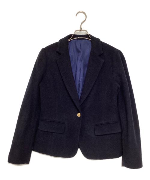 Aquascutum（アクアスキュータム）Aquascutum (アクアスキュータム) ブークレージャージージャケット ネイビー サイズ: 81cm (W32)の古着・服飾アイテム
