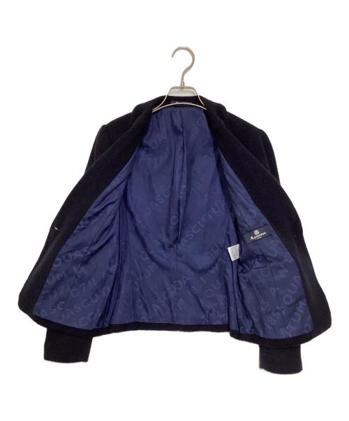 Aquascutum（アクアスキュータム）Aquascutum (アクアスキュータム) ブークレージャージージャケット ネイビー サイズ: 81cm (W32)の古着・服飾アイテム