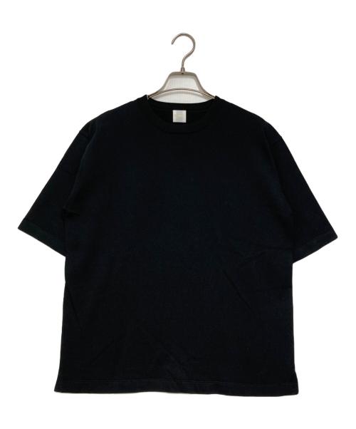 EDIFICE（エディフィス）EDIFICE (エディフィス) 16ゲージ シルクミックス プレーティングニットTシャツ ブラック サイズ:Mの古着・服飾アイテム