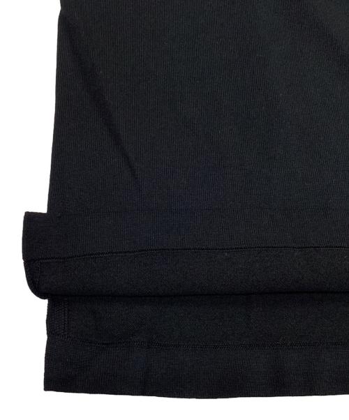 EDIFICE（エディフィス）EDIFICE (エディフィス) 16ゲージ シルクミックス プレーティングニットTシャツ ブラック サイズ:Mの古着・服飾アイテム