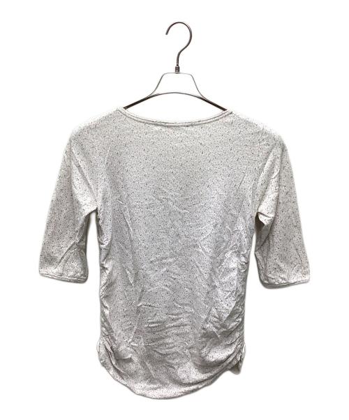 JUNYA WATANABE COMME des GARCONS（(ジュンヤワタナベ コムデギャルソン）JUNYA WATANABE COMME des GARCONS ((ジュンヤワタナベ コムデギャルソン) 小花柄サイドベルトテープデザインカットソー ホワイト×ピンク サイズ:表記無しの古着・服飾アイテム