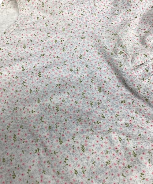 JUNYA WATANABE COMME des GARCONS（(ジュンヤワタナベ コムデギャルソン）JUNYA WATANABE COMME des GARCONS ((ジュンヤワタナベ コムデギャルソン) 小花柄サイドベルトテープデザインカットソー ホワイト×ピンク サイズ:表記無しの古着・服飾アイテム