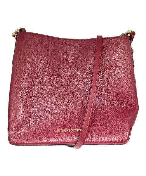 MICHAEL KORS（マイケル・コース）MICHAEL KORS (マイケルコース) Hayes LG Bucket Shoulder Leather ボルドーの古着・服飾アイテム