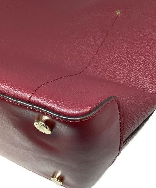 MICHAEL KORS（マイケル・コース）MICHAEL KORS (マイケルコース) Hayes LG Bucket Shoulder Leather ボルドーの古着・服飾アイテム