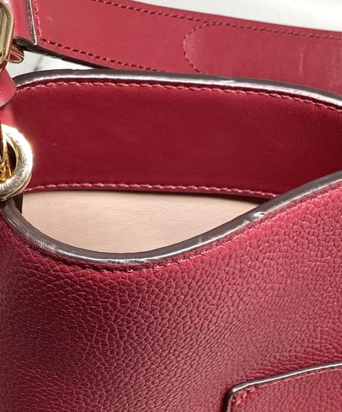 MICHAEL KORS（マイケル・コース）MICHAEL KORS (マイケルコース) Hayes LG Bucket Shoulder Leather ボルドーの古着・服飾アイテム