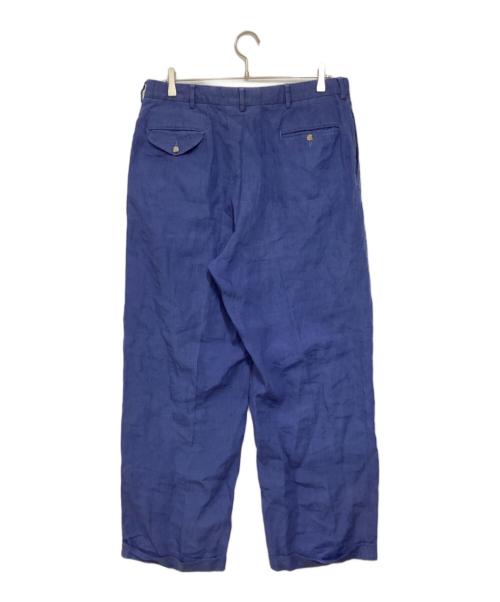 POLO RALPH LAUREN（ポロ・ラルフローレン）POLO RALPH LAUREN (ポロ・ラルフローレン) リネンスラックス ブルー サイズ:36/34の古着・服飾アイテム