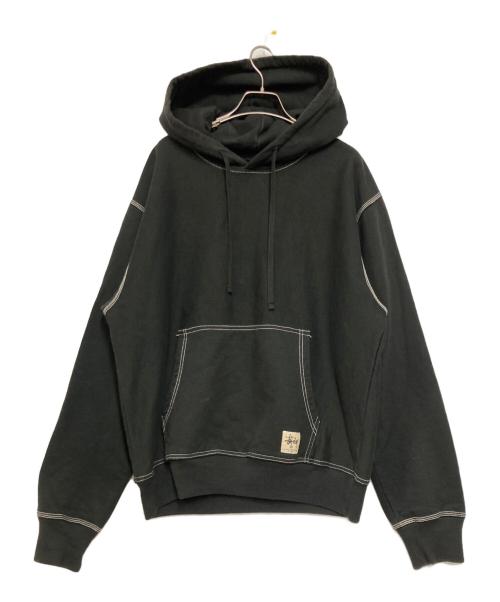 stussy（ステューシー）stussy (ステューシー) Pullover Hoodie ブラック サイズ:Ｍの古着・服飾アイテム