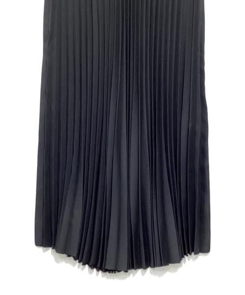 L'AUBE BLANC（ローブ ブラン）L'AUBE BLANC (ローブ ブラン) Belted Pleats Dress ブラック サイズ:Mの古着・服飾アイテム