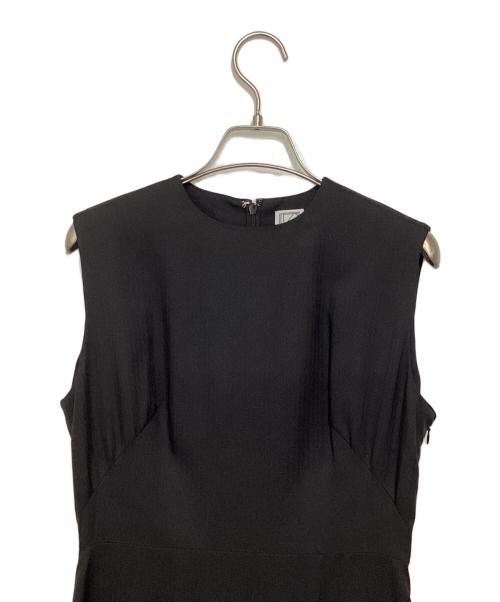 L'AUBE BLANC（ローブ ブラン）L'AUBE BLANC (ローブ ブラン) Belted Pleats Dress ブラック サイズ:Mの古着・服飾アイテム