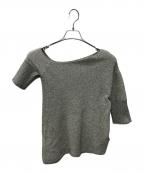 Ameriアメリ）の古着「BUSTIER SET SURFACE CHANGE KNIT TOP」｜グレー