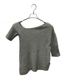 Ameri（アメリ）の古着「BUSTIER SET SURFACE CHANGE KNIT TOP」｜グレー