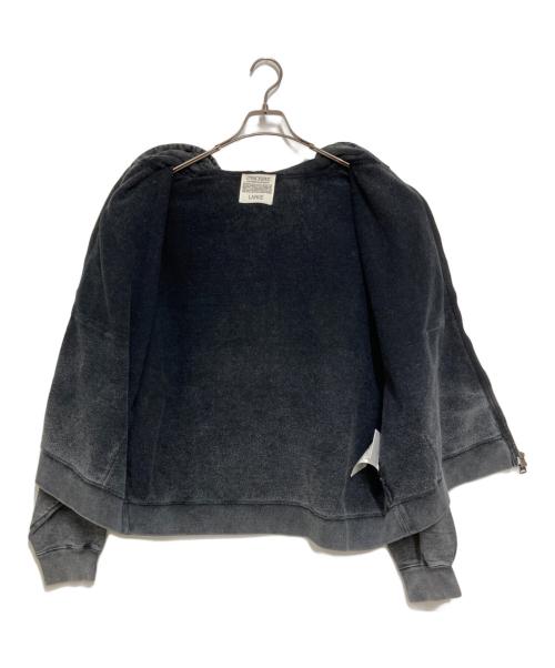 INSCRIRE（アンスクリア）INSCRIRE (アンスクリア) W-Zip Bleach Sweat Parka ブラック サイズ:Lの古着・服飾アイテム