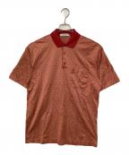 MONSIEUR by GIVENCHYムッシュ ジバンシイ）の古着「4G総柄ポロシャツ」｜レッド