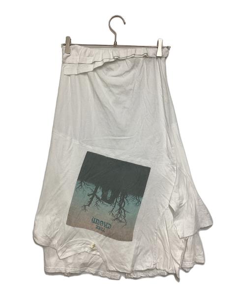 UNDERCOVER（アンダーカバー）UNDERCOVER (アンダーカバー) 再構築Tシャツ スカート ホワイト サイズ:1の古着・服飾アイテム
