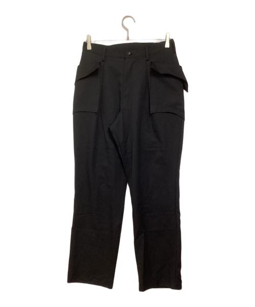 sulvam（サルバム）sulvam (サルバム) ストレートスラックス ブラック サイズ:Sの古着・服飾アイテム