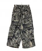 MAISON SPECIALメゾンスペシャル）の古着「シアープリント2WAYワイドパンツ」｜グレー