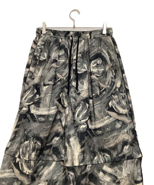 MAISON SPECIAL（メゾンスペシャル）MAISON SPECIAL (メゾンスペシャル) シアープリント2WAYワイドパンツ グレー サイズ:00の古着・服飾アイテム