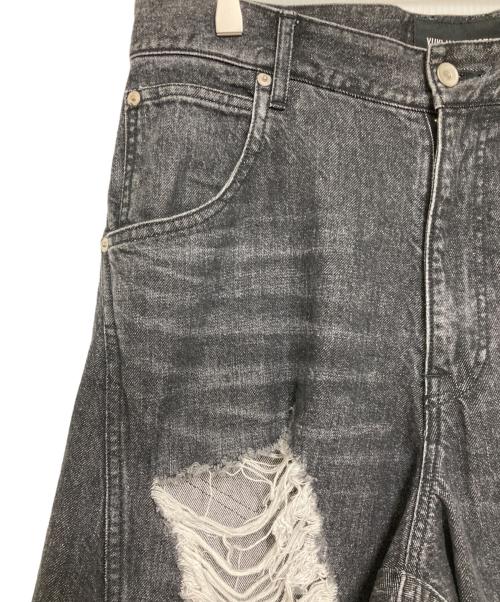 YUKI HASHIMOTO（ユウキハシモト）YUKI HASHIMOTO (ユウキハシモト) TWISTED JEANS ブラック サイズ:46の古着・服飾アイテム