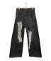 YUKI HASHIMOTO（ユウキハシモト）の古着「TWISTED JEANS」｜ブラック