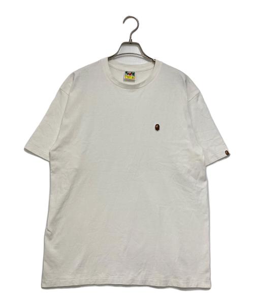 A BATHING APE（ア ベイシング エイプ）A BATHING APE (ア ベイシング エイプ) ワンポイントワッペンTシャツ ホワイト サイズ:XLの古着・服飾アイテム