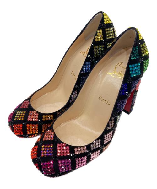Christian Louboutin（クリスチャン・ルブタン）Christian Louboutin (クリスチャン・ルブタン) レインボーパンプス ブラック×レインボー サイズ:35 1/2の古着・服飾アイテム