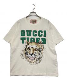 GUCCI（グッチ）の古着「タイガープリントTシャツ」｜ホワイト