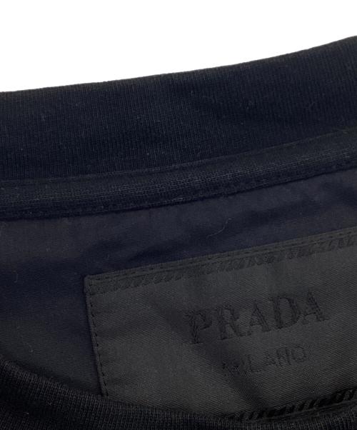 PRADA（プラダ）PRADA (プラダ) センター切替ボーダーL/Sカットソー ブラック サイズ:Sの古着・服飾アイテム