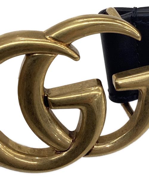 GUCCI（グッチ）GUCCI (グッチ) ダブルG スリムベルト ブラックの古着・服飾アイテム